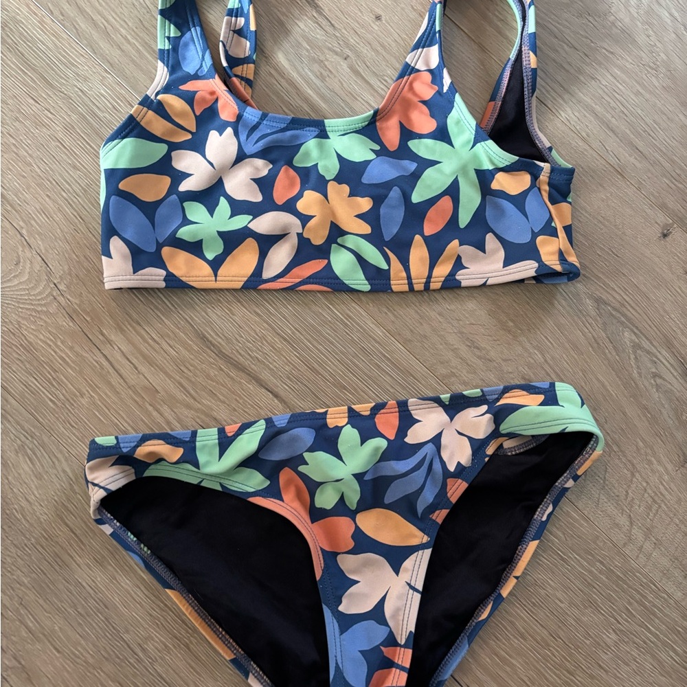 Rip Curl Kids Bikini - Blue and Orange Floral